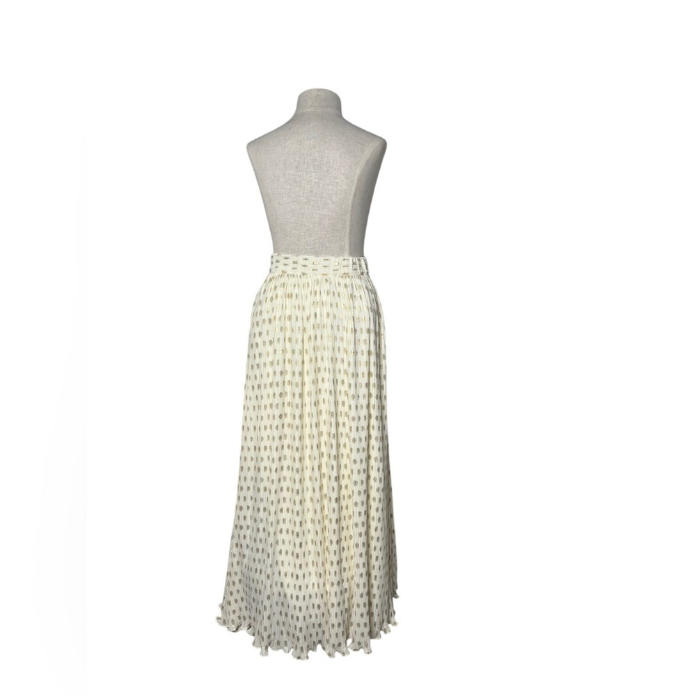 NWT Express+Rachel Zoe Ivory Metallic Gold Dot skirt size small. - Picture 4 of 9